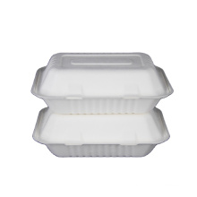 Professional manufacturer disposable sugar cane bagasse food takeaway box container with lowest price